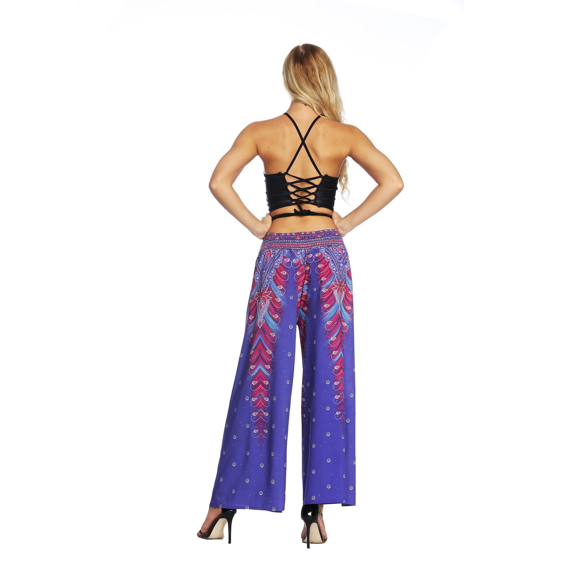 digital printing high-waist wide-leg pants wholesale women s clothing Nihaostyles NSMDF67677