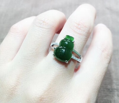 Rejuvenate yuzhai S925 Nephrite  Jasper Ring Included appraisal certificate