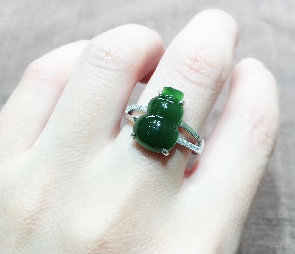 Rejuvenate yuzhai S925 Nephrite Jasper Ring Included appraisal certificate