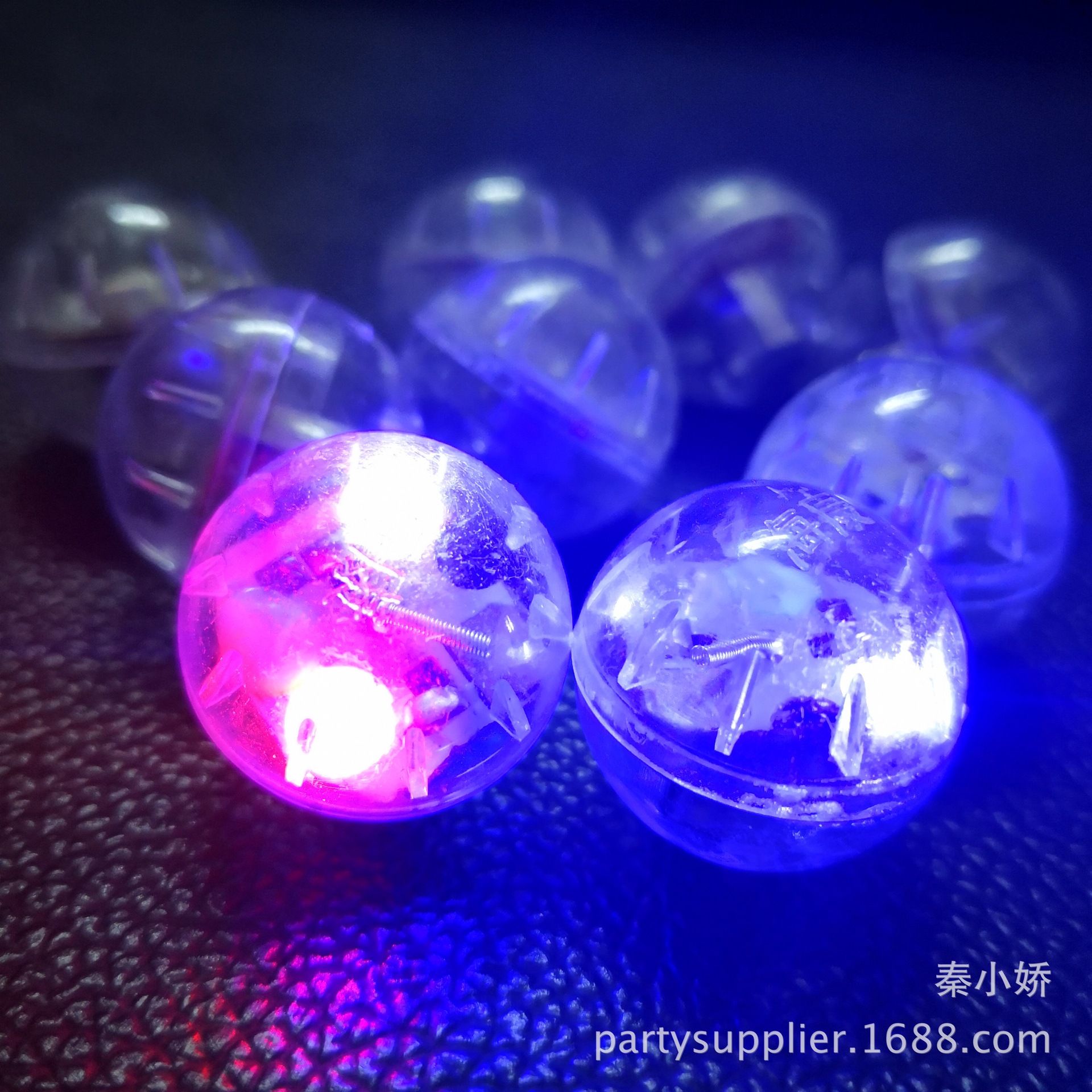 2.2cm震动闪光球振动红蓝闪LED地摊电子灯发光波波球气球手工配件-阿里巴巴