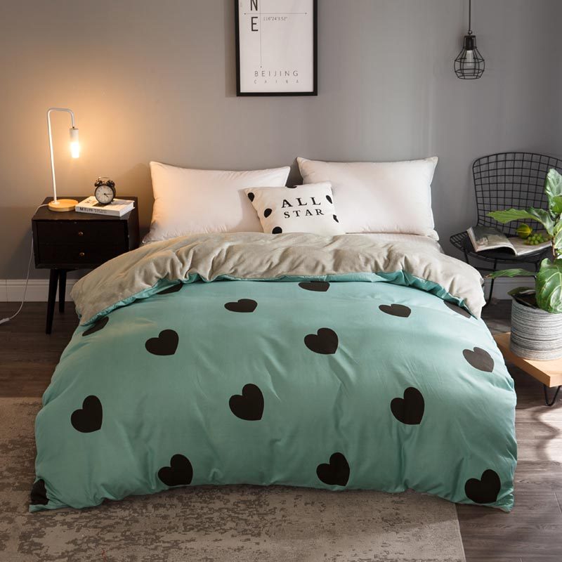 被套单件珊瑚毛绒一面棉被罩绒布冬天毛毛秋冬季加绒加厚双面