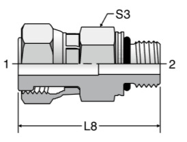 PARKER派克F687OML端直通组合接头10M22F687OMLS现货供应