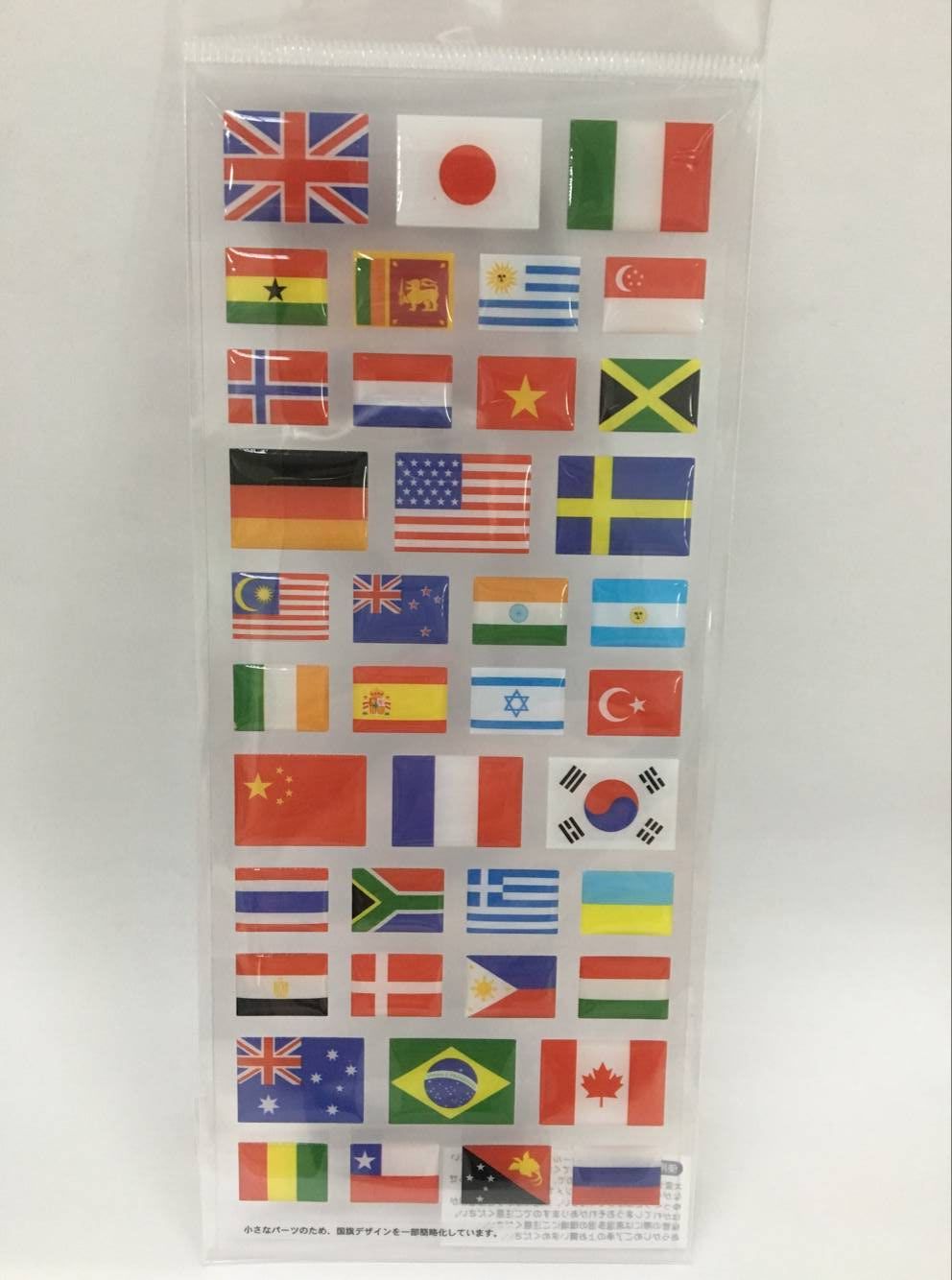 滴胶国旗彩色贴纸 滴胶水晶可移贴纸 3D 水晶透明贴纸 环保无铅