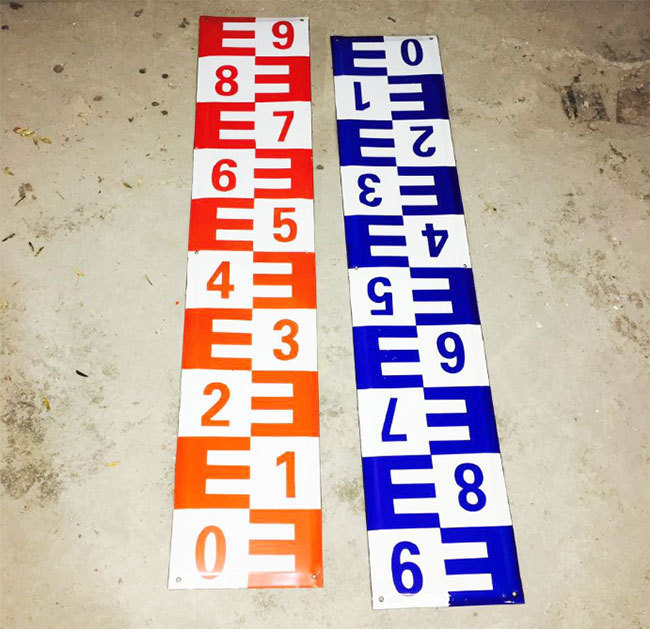 搪瓷水位尺 烤瓷1米2加长水位尺水位标尺水尺水利测量尺订做定制