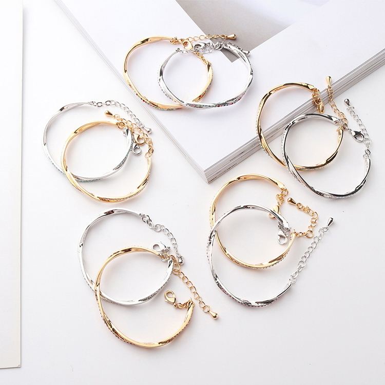 1 Piece Fashion Waves Alloy Plating Zircon Womenu0027S Bangle