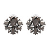 Earrings, glossy metal accessory, wholesale, European style