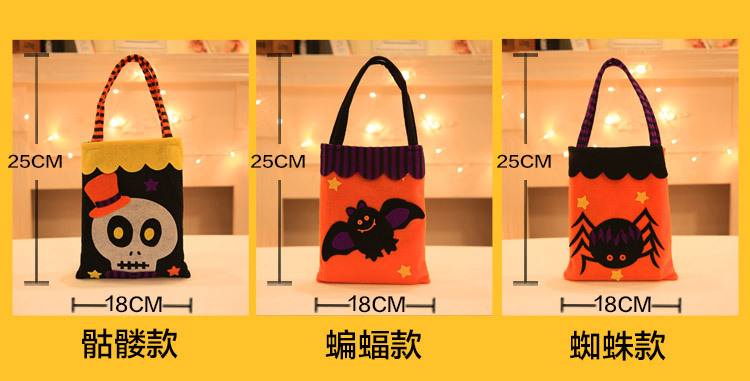 Wholesale Non-woven Stickers Tote Bag Halloween Decoration Supplies Nihaojewelry display picture 4