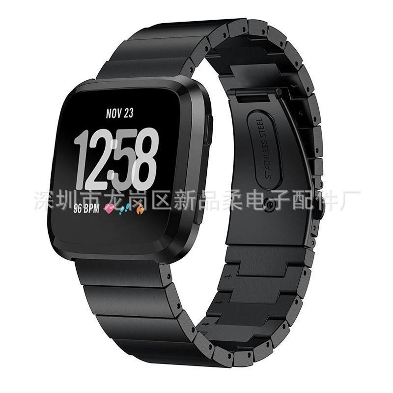 Подходит для Fitbit Versa Yizhu тибетская бамбуковая однобусинная застёжка, ремешок Versa из нержавеющей стали, металлическая лента