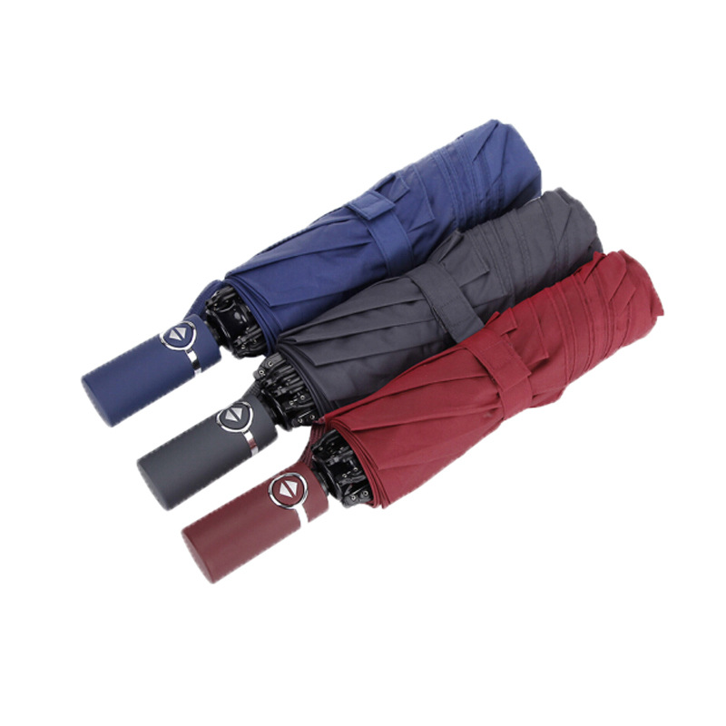 反向雨伞加厚商务伞超轻防风三折太阳伞全自动晴雨伞创意折叠伞