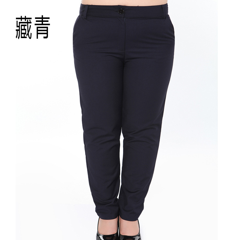 72#200斤大码女装职业裤西装裤西裤黑色直筒裤招代理一件代发|ms