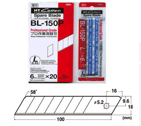 �����ձ�NT������ƬBL-150P��鵶Ƭ 58�����е�Ƭ �иƬ