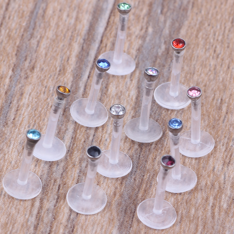 Pointed titanium steel lip stud product view
