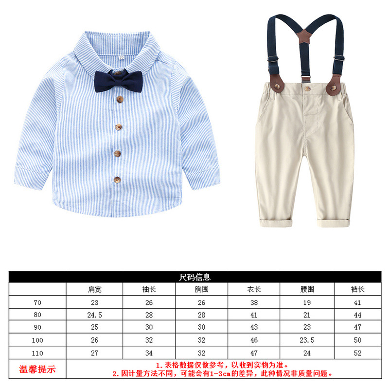 Korean Version Of The Baby Set Children's Clothing Long-sleeved Shirt Bib Two-piece Set display picture 5