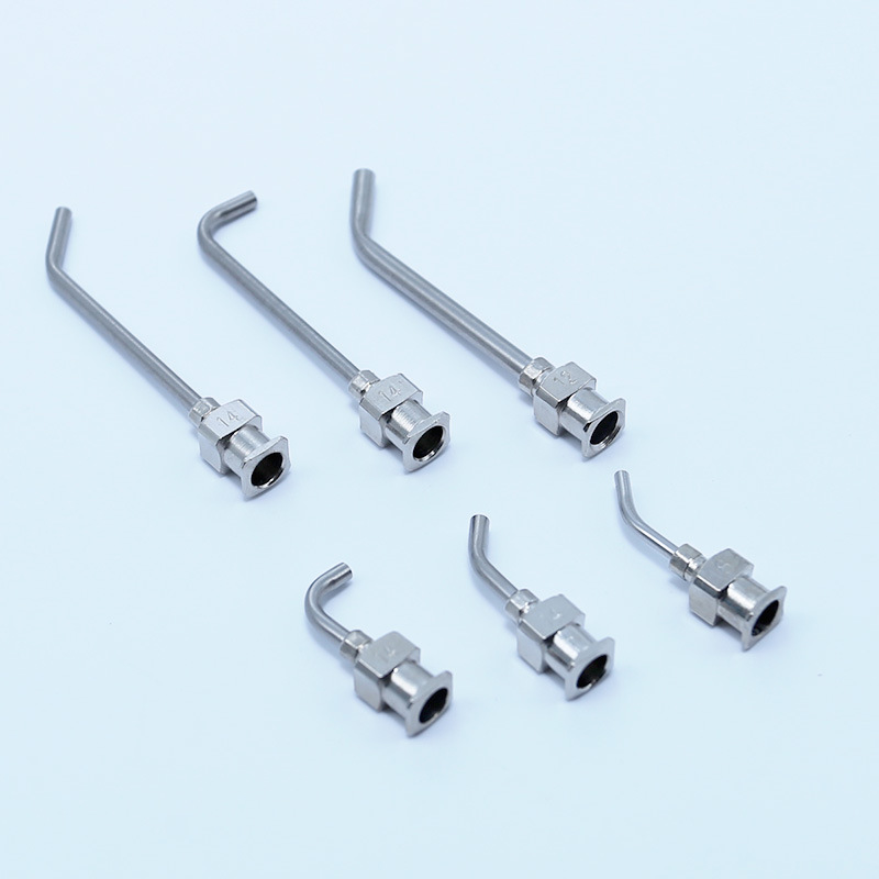 金属弯针头平口点胶针头金属不锈钢点胶针咀 30 45 60 90度现货