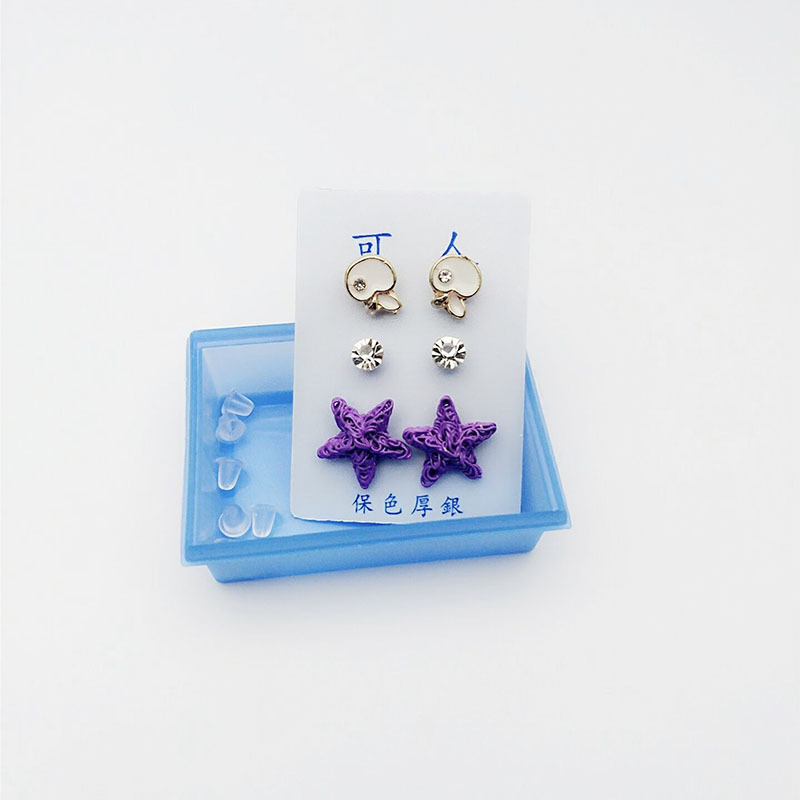 Boucles d oreilles en Plastique résine aiguille en acier - Ref 3446954 Image 3