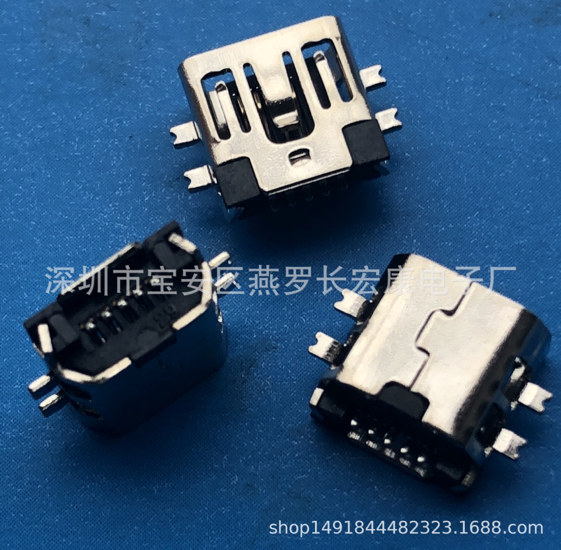 迷你usb母座Mini USB贴片5P AB型沉板短体贴片/USB连接器USB插座-阿里巴巴
