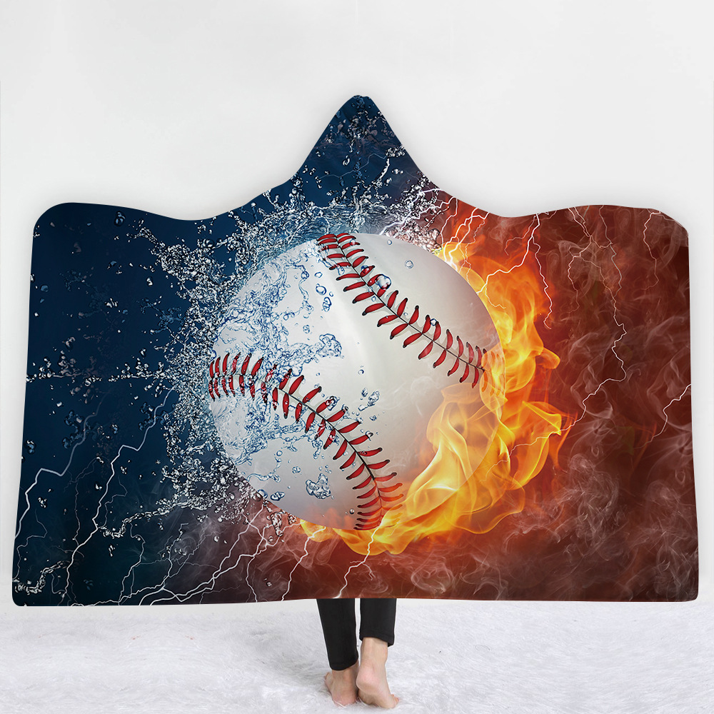 Hooded Blanket Wearing blanket Home Blanket Children blanket Thick blanket Double blanket Sport ball series