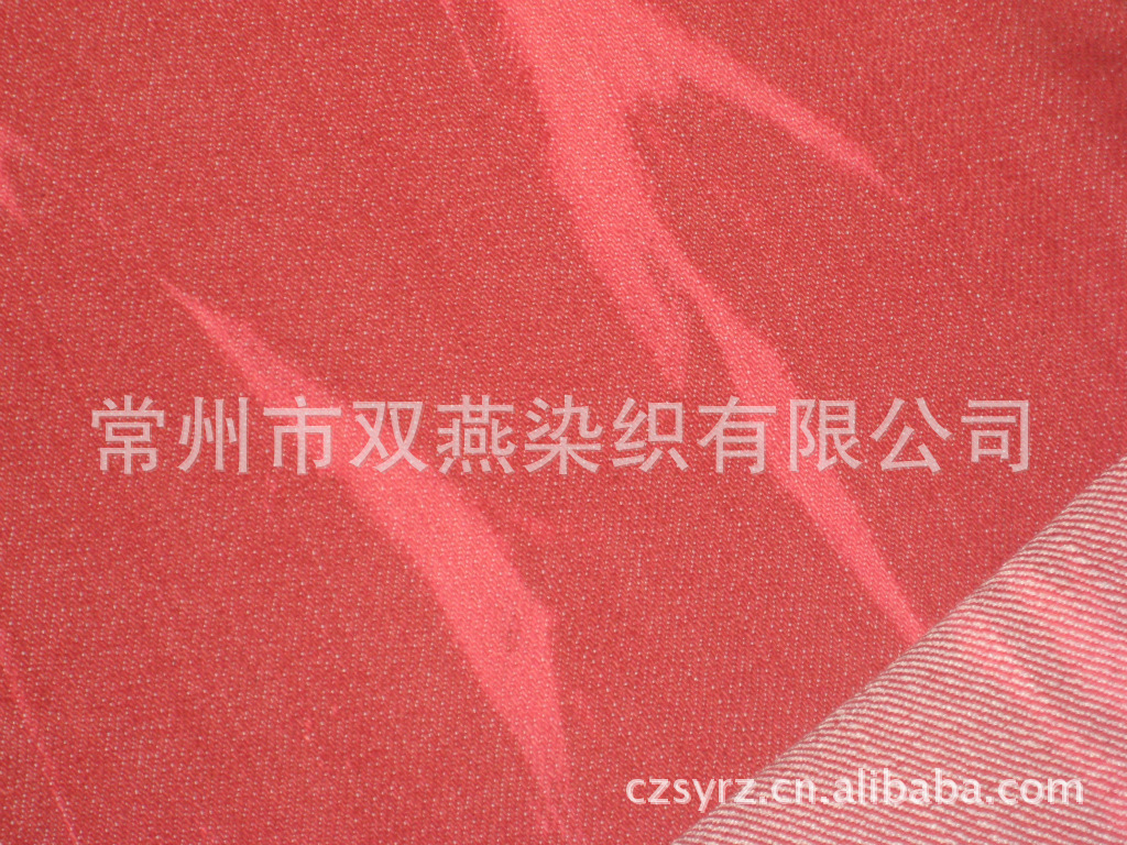 【厂家直销】SY-3107款梭织彩色棉涤弹力牛仔布，硫化彩色牛仔布