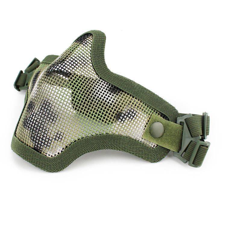 真人CS装备野战 钢丝网 V1 战术防护面罩 双带多色迷彩版