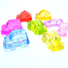 Acrylic beads, crystal, transport, children's colorful toy, with gem, handmade