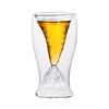 Mermaid Cup fashion creative fruit juice drink ice cream double -layer transparent glass wine whiskey cup