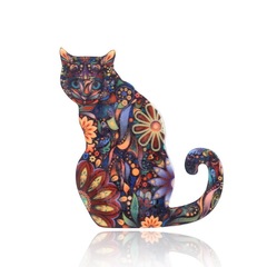 Factory Direct Sales Personalized Little Cat Animal Acrylic Pin Accessories Clothing Boutonniere Pin Batch