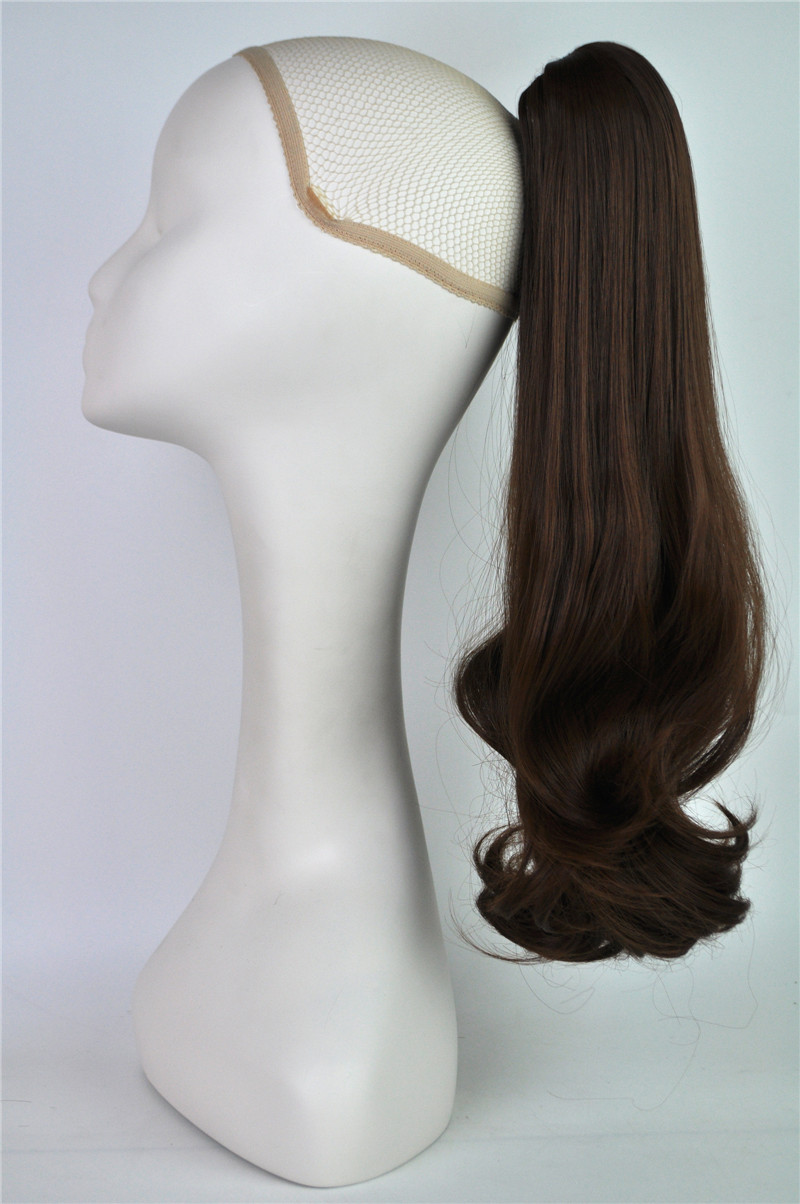 NEWLOOK nueva peluca invisible cabello largo natural clip de agarre peluca de cola de caballo