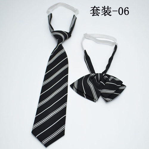 Children's tie polyester striped cotton plaid tie with flower school uniform performance accessories manufacturer customized