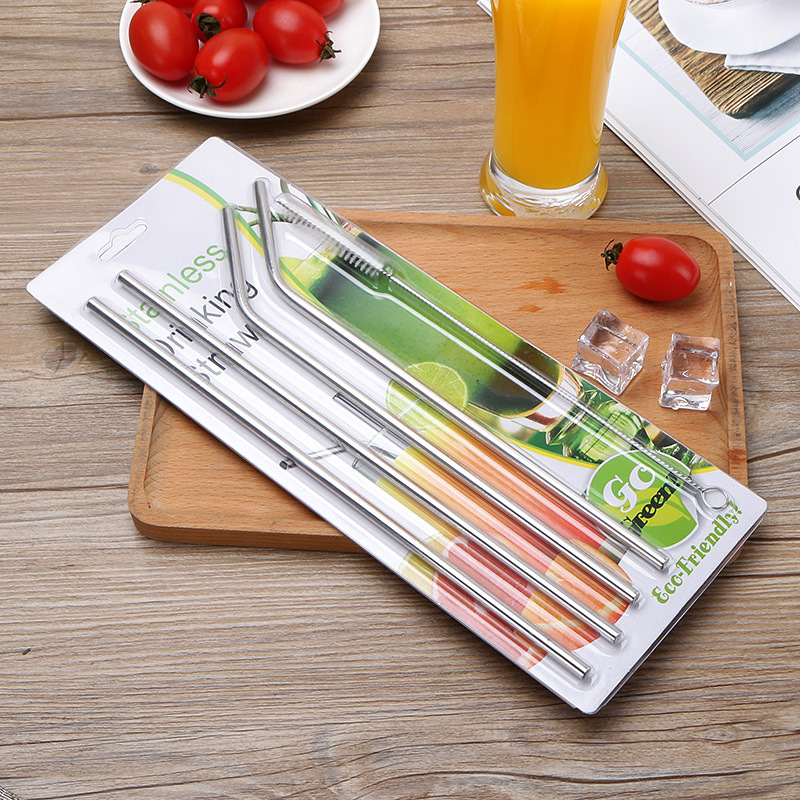 304不鏽鋼吸管吸管套裝酒店咖啡奶茶金屬20oz30oz吸管不鏽鋼餐具