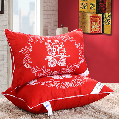 Manufactor Direct selling Wedding celebration Pillow core bright red Feather Pillow wholesale Wuxing hotel hotel pillow velvet Healthcare Pillow core
