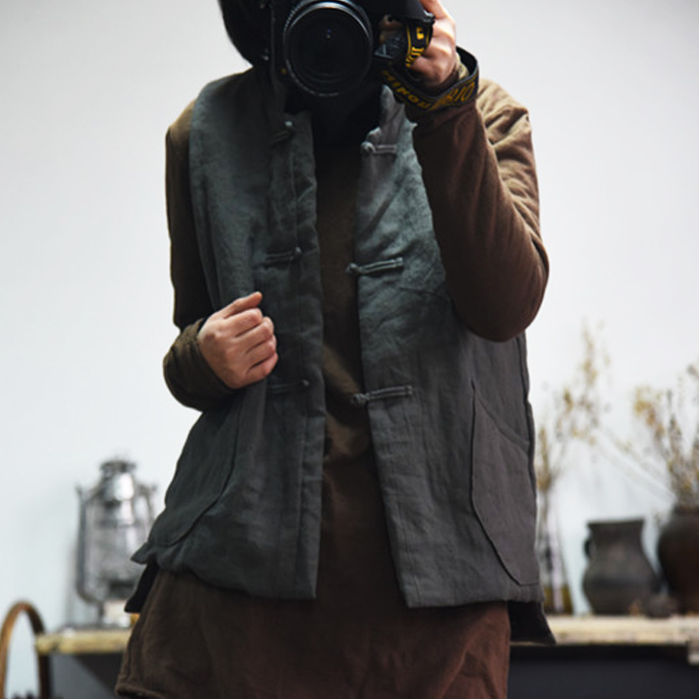 Gilet femme en Coton et lin - Ref 3434835 Image 3