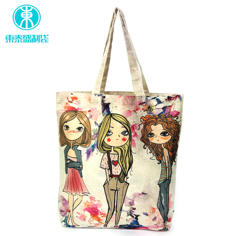 广告手提帆布袋定做logo印花购物帆布袋 环保热转印麻棉布袋厂家