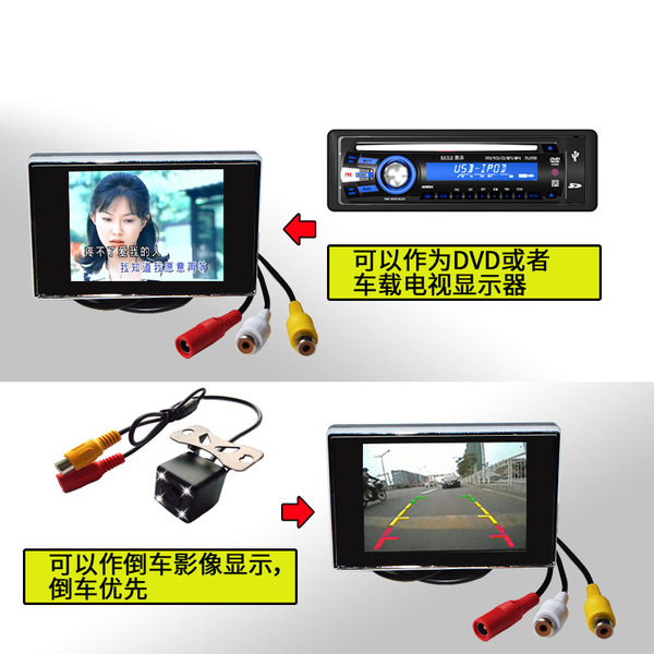 Car display HD minor monitoring small TV 3.5 -inch LCD digital…