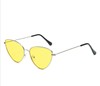 Sunglasses, retro trend triangle, metal glasses, European style, cat's eye, wholesale, Korean style