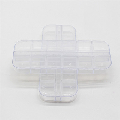 12 Grid storage Box Independent cover Plastic Parts Box trumpet Mini Electronic component parts Packaging box