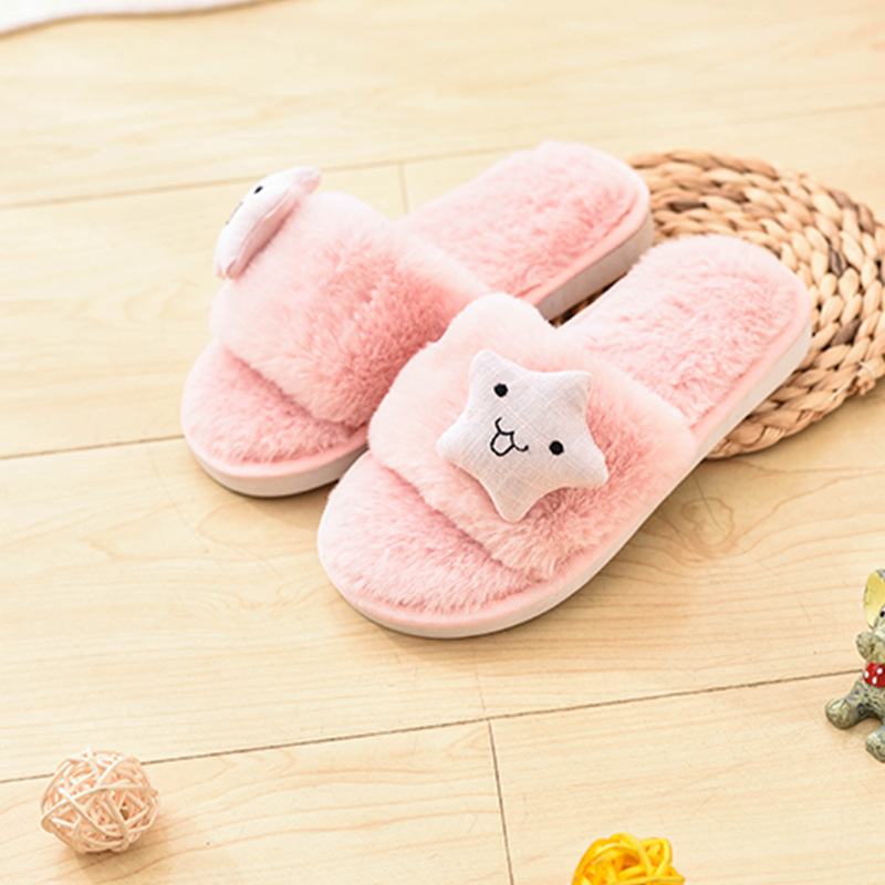 autumn children s cotton cartoon plush warm slippers  NSPE9982