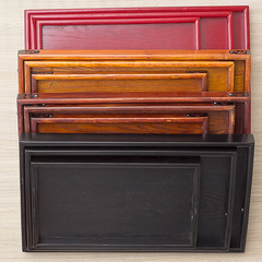 廠家供應木質雙耳盤茶盤酒店廚房用品端菜木質餐具長方形盤子批發