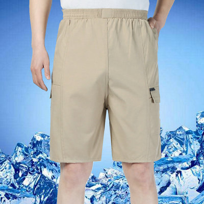 男士中老年大裤头外出大头裤男短裤老年人沙滩裤多色可选|ru