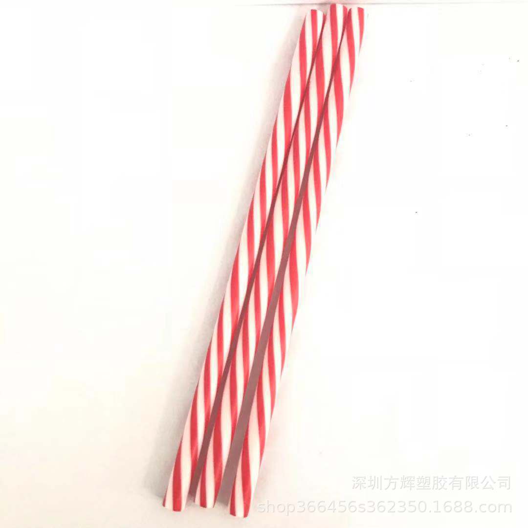 直销精美彩色螺旋吸管 PP双色扭纹