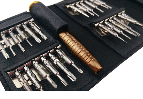 25-in-1 multifunctional glasses screwdriver combination leather set mobile phone notebook disassembly repair tool