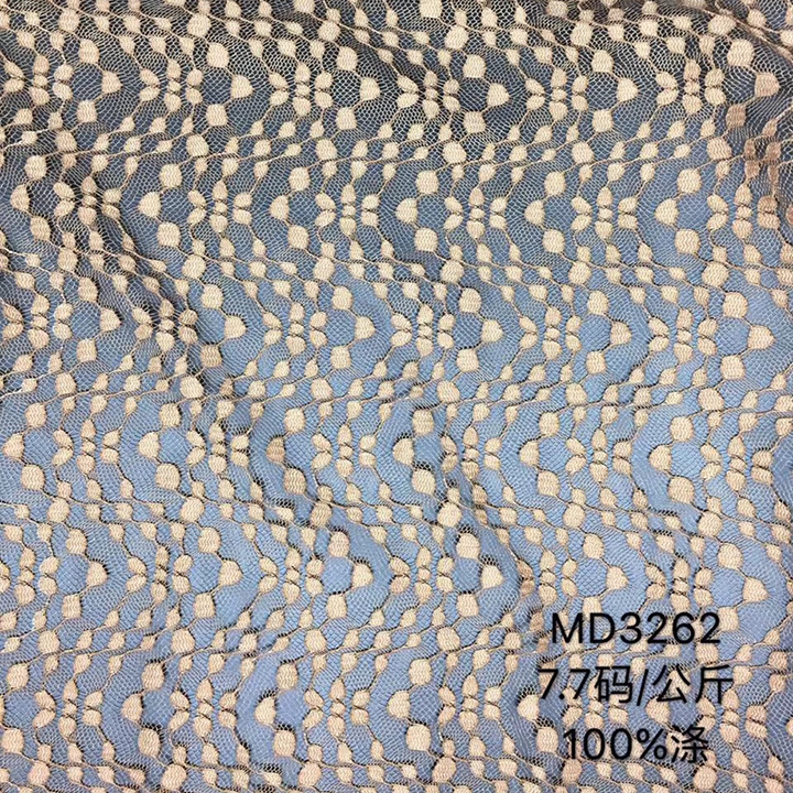 锦纶+棉布料 绣花蕾丝面料 休闲服饰蕾丝婚纱礼服面料 针织面料