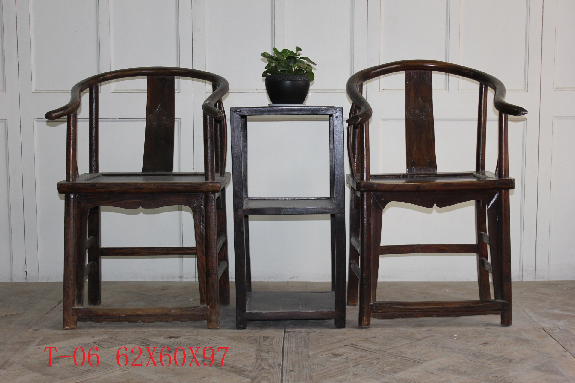 古舊家具 古玩雜項 山東明式全榆木  老物件 老圈椅 孤品