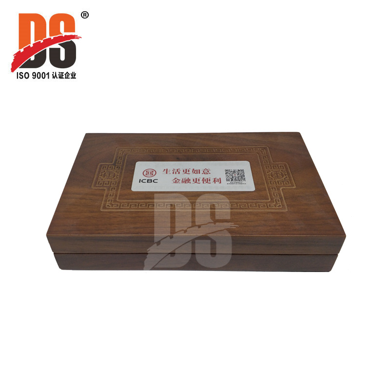 现货供应 木制纪念币金币包装盒 烤漆水晶饰品木盒