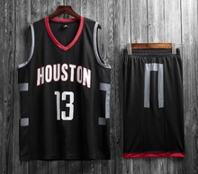 新款火箭队篮球服套装亲子装成人儿童同款13号哈登运动篮球衣