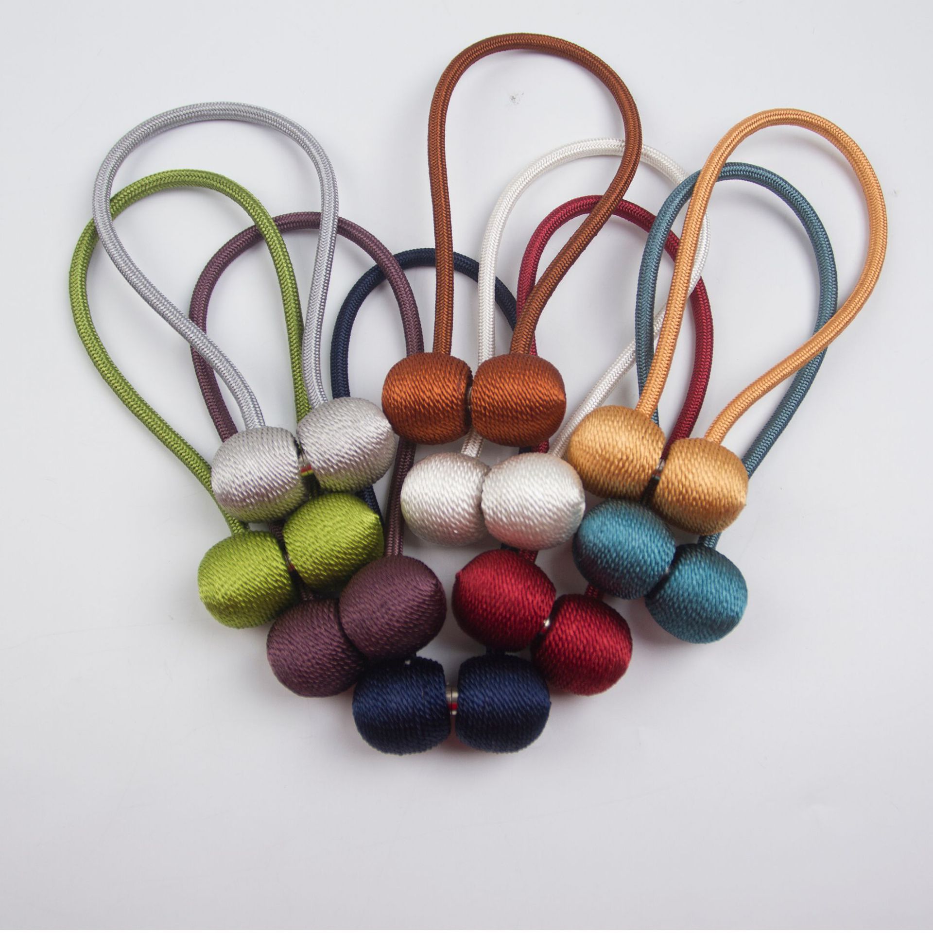 窗帘挂球绑带 新款磁力挂球 DIY简易窗帘珍珠绑绳 厂价批发