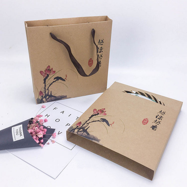 厂家批发牛皮纸茶叶包装盒 357克福鼎白茶私房茶普洱茶礼品盒