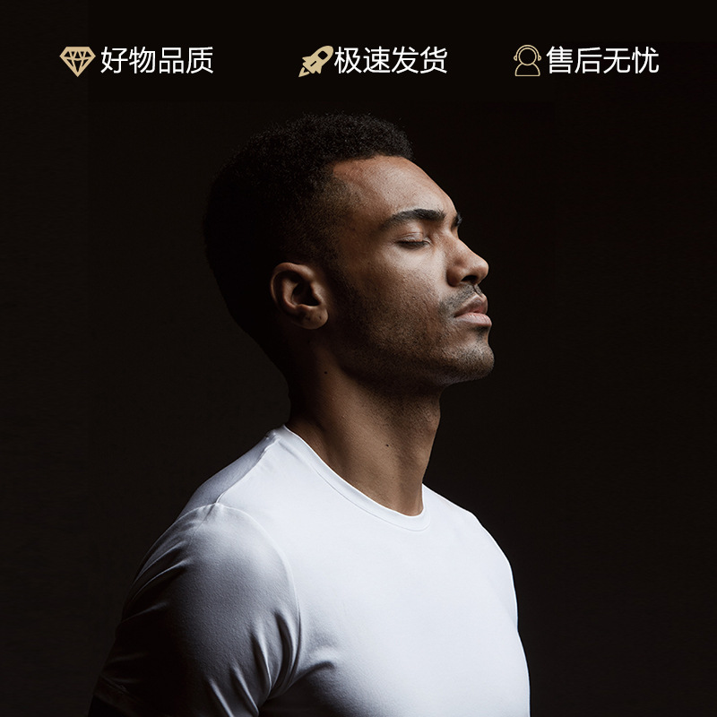 莫代尔新款空白圆领短袖t恤定制广告衫文化衫印图案logo DIY班服