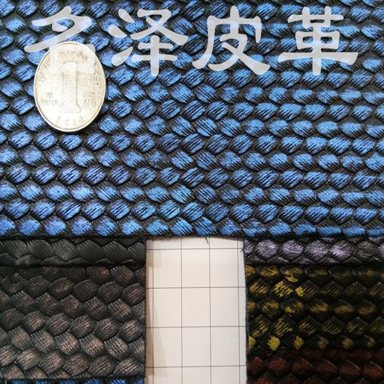 厂家直销1.1mm厚毛底仿古擦色斜编织PU皮革适用皮具手袋批发