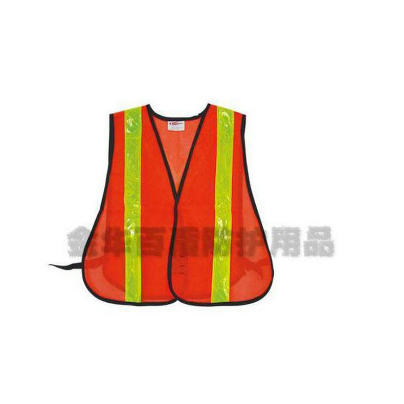 厂家热销涤纶红色强光网布 安全施工反光衣 亮银防护马甲