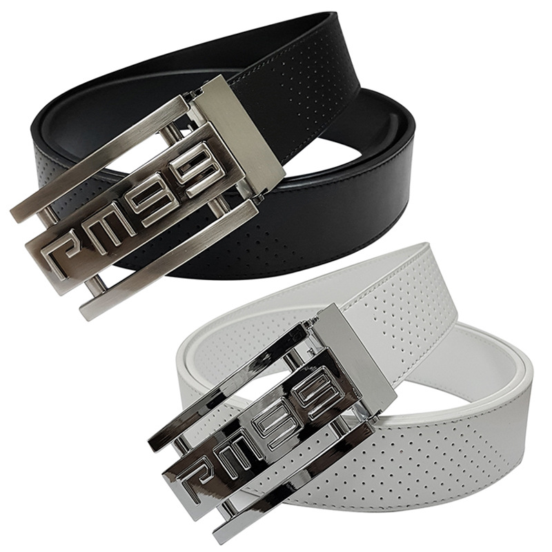 Golf Leather Belts Mens And Womens Golf Smooth Buckle Layer Leather